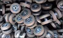 Rubber wheels made by NR, SBR, NBR, EPDM, CR, Silicone, Viton, FPM, FKM